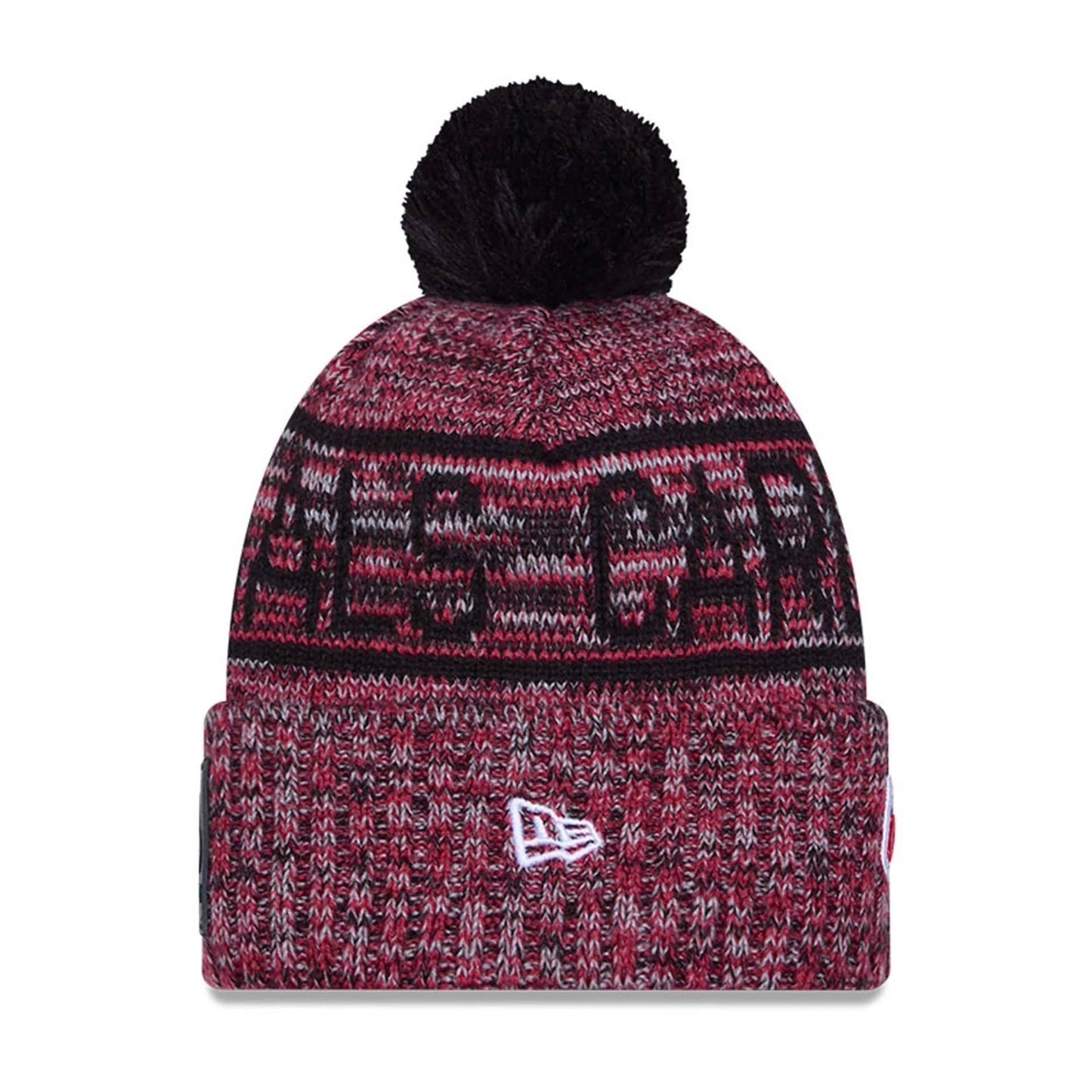 This is a Arizona Cardinals NFL Sideline Black Sport Knit Beanie Hat 3