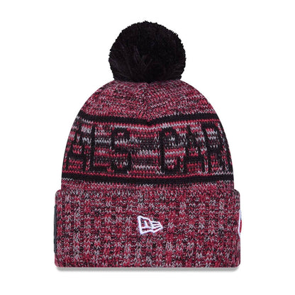 This is a Arizona Cardinals NFL Sideline Black Sport Knit Beanie Hat 3