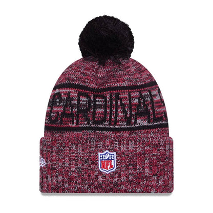 This is a Arizona Cardinals NFL Sideline Black Sport Knit Beanie Hat 2