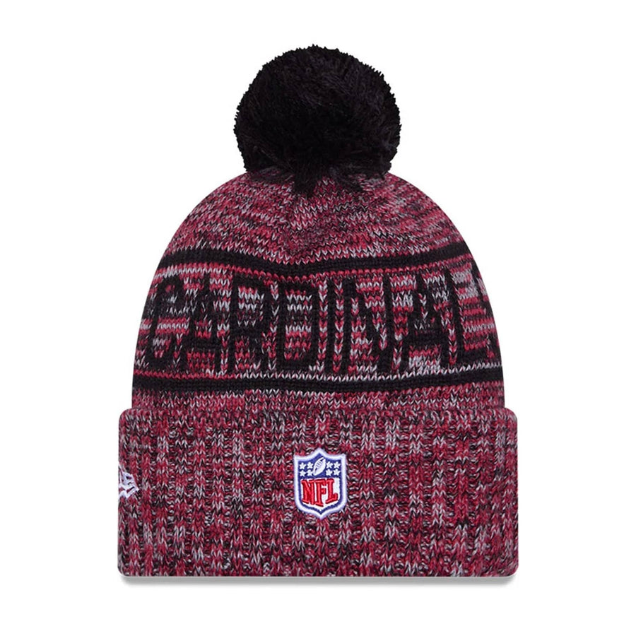 This is a Arizona Cardinals NFL Sideline Black Sport Knit Beanie Hat 2
