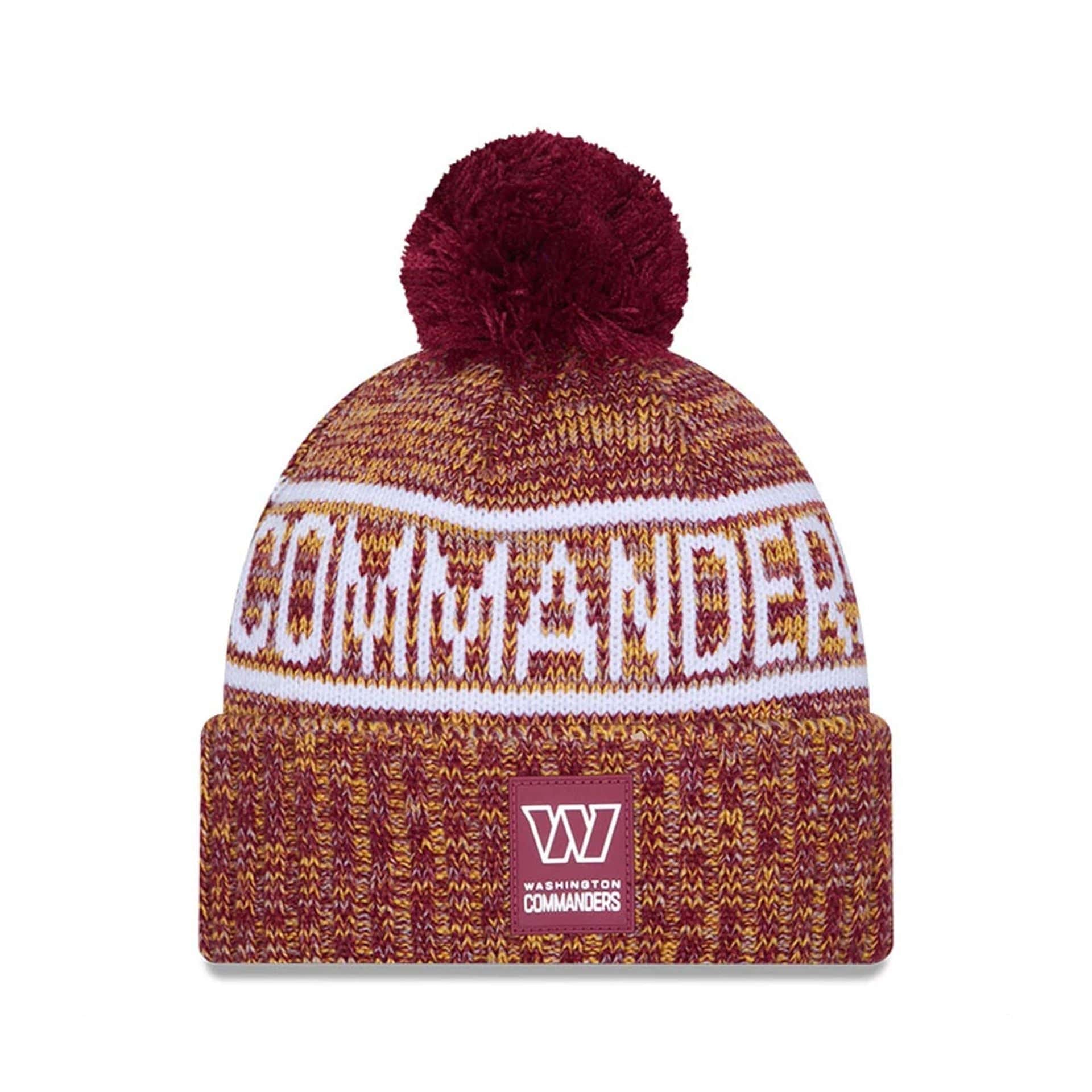 NFL Sideline 2025 Washington Commanders Dark Red Sport Knit Beanie