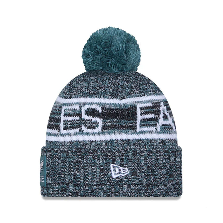 This is a Philadelphia Eagles NFL Sideline 2025 Dark Green Sport Knit Beanie Hat 2