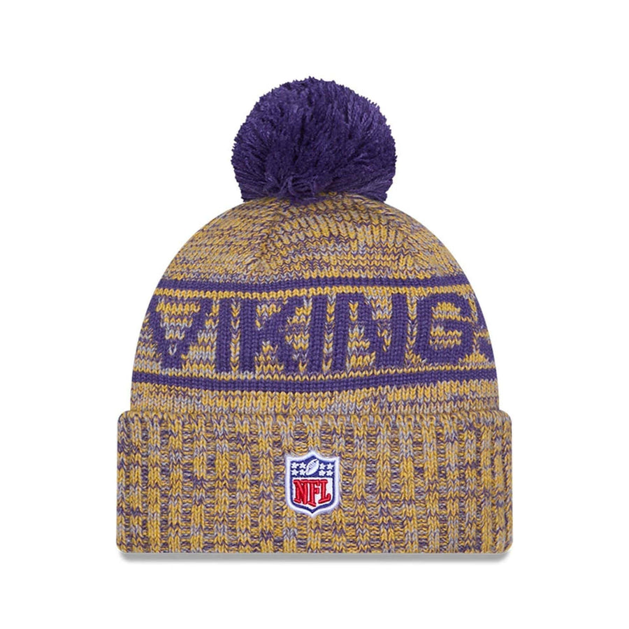 This is a Minnesota Vikings NFL Sideline Purple Sport Knit Beanie Hat 2