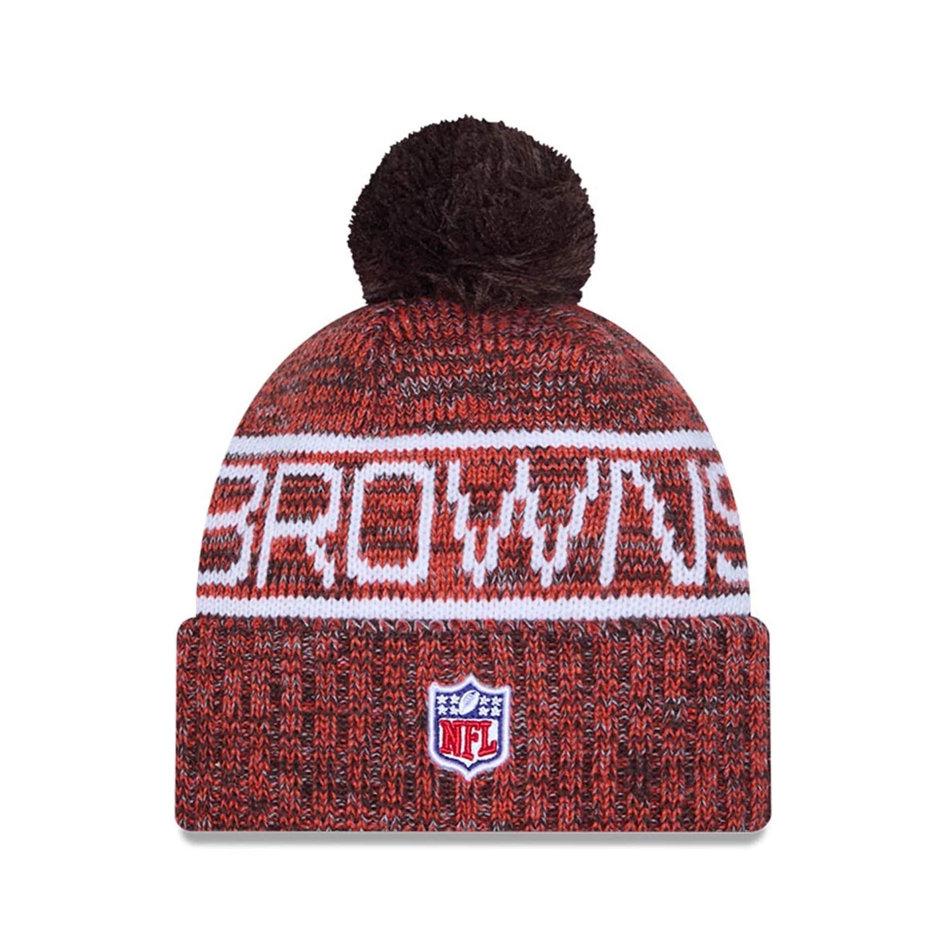 NFL Sideline Cleveland Browns Dark Brown Sport Knit Beanie Hat