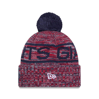 This is a New York Giants NFL Sideline Dark Blue Sport Knit Beanie Hat 3