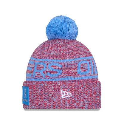 This is a NFL Oilers NFL Sideline Pastel Blue Sport Knit Beanie Hat 3