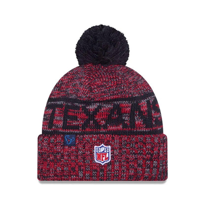 This is a Houston Texans NFL Sideline 2025 Navy Sport Knit Beanie Hat 3
