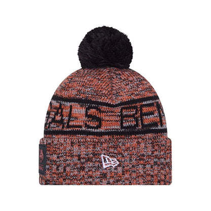 This is a Cincinnati Bengals NFL Sideline 2025 Black Sport Knit Beanie Hat 2