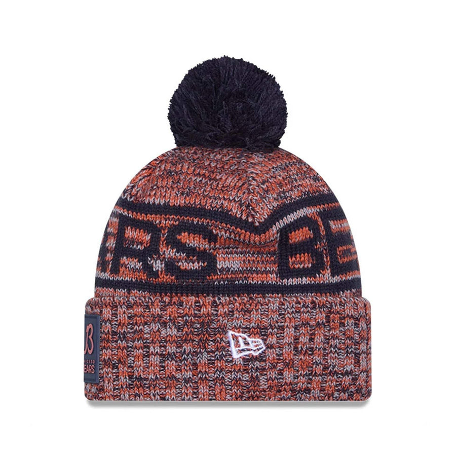 This is a Chicago Bears NFL Sideline Navy Sport Knit Beanie Hat 3