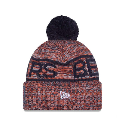 This is a Chicago Bears NFL Sideline 2025 Navy Sport Knit Beanie Hat 2