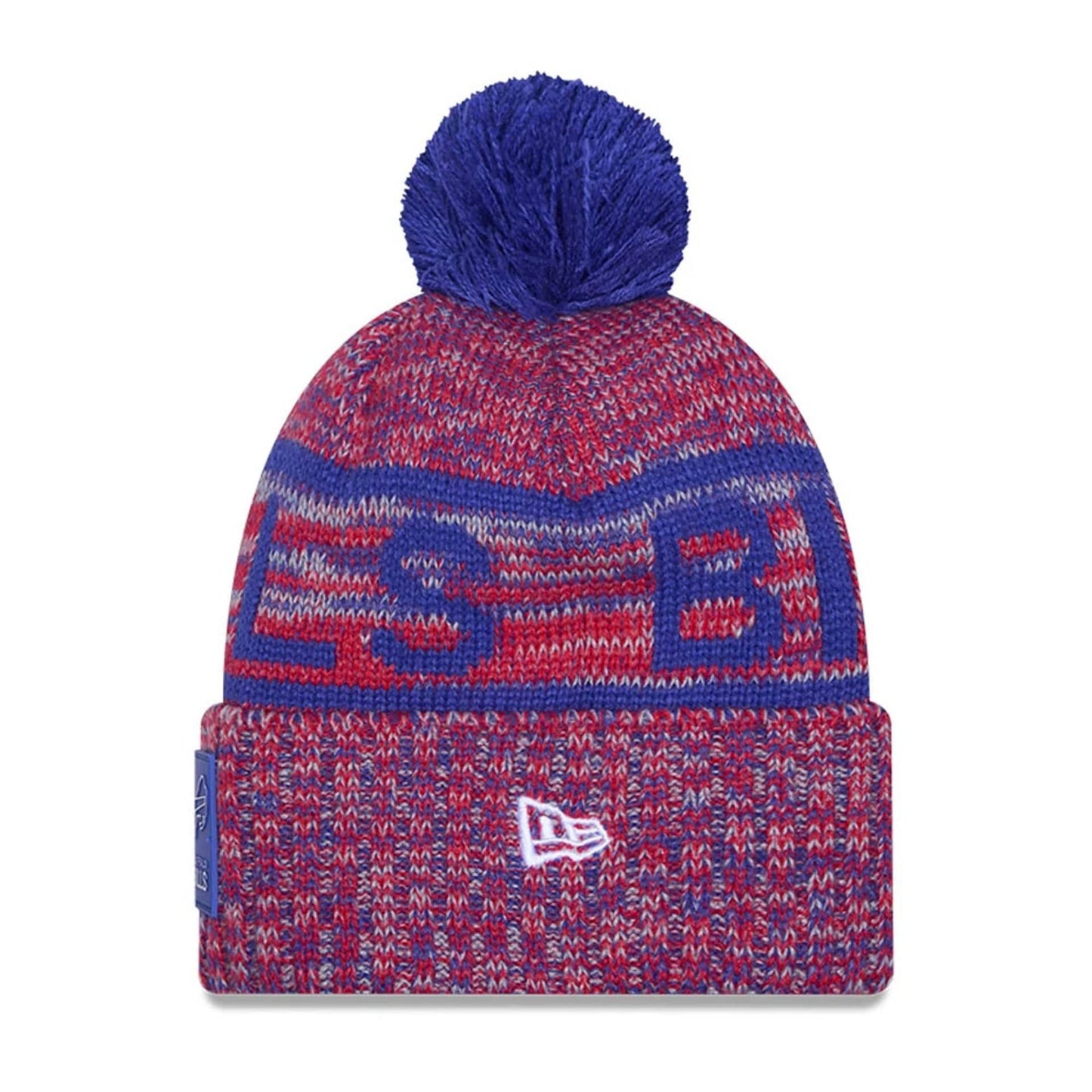 This is a Buffalo Bills NFL Sideline 2025 Blue Sport Knit Beanie Hat 2