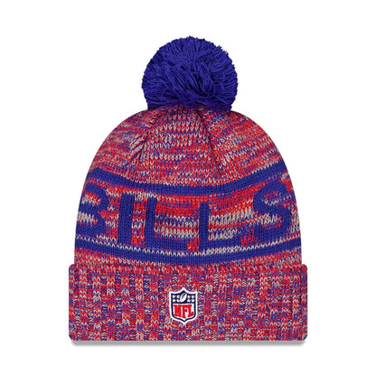 This is a Buffalo Bills NFL Sideline 2025 Blue Sport Knit Beanie Hat 3