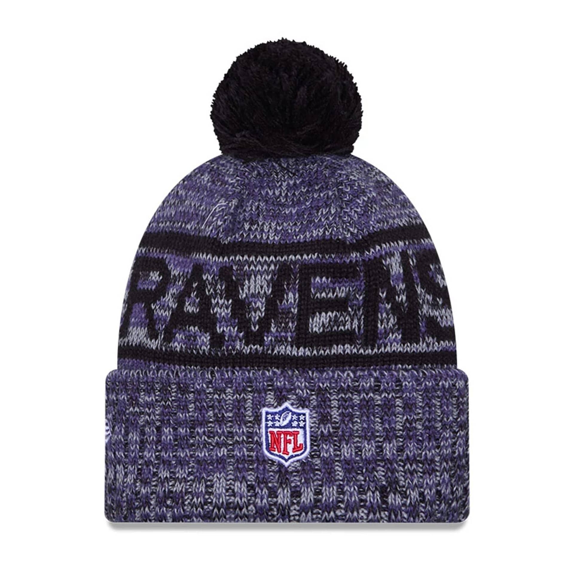 NFL Sideline 2025 Baltimore Ravens Black Sport Knit Beanie Hat