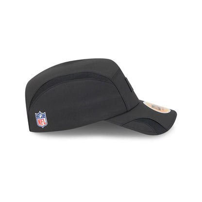 This is a Las Vegas Raiders NFL Sideline 2025 Black Runner Adjustable Cap 5