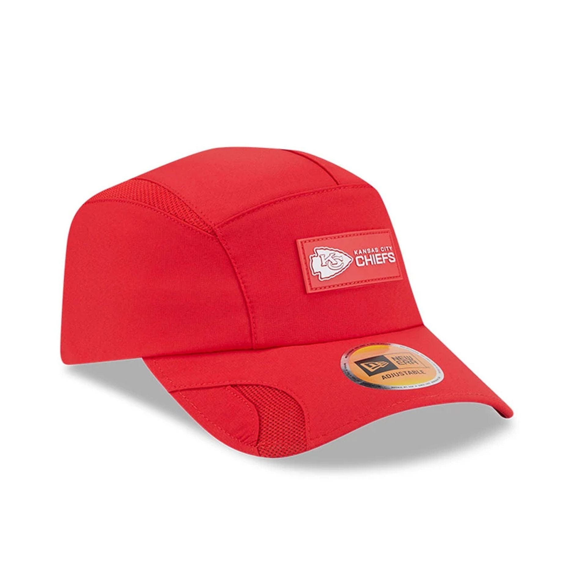 This is a Kansas City Chiefs NFL Sideline 2025 Red Runner Adjustable Cap 3