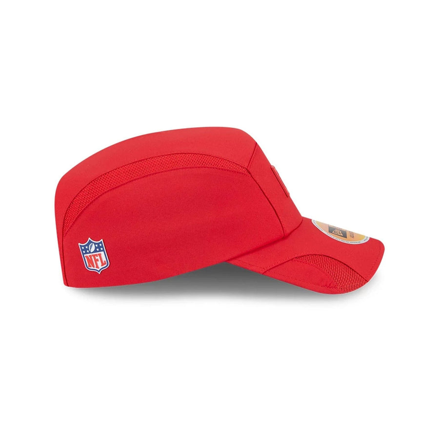 This is a Kansas City Chiefs NFL Sideline 2025 Red Runner Adjustable Cap 5