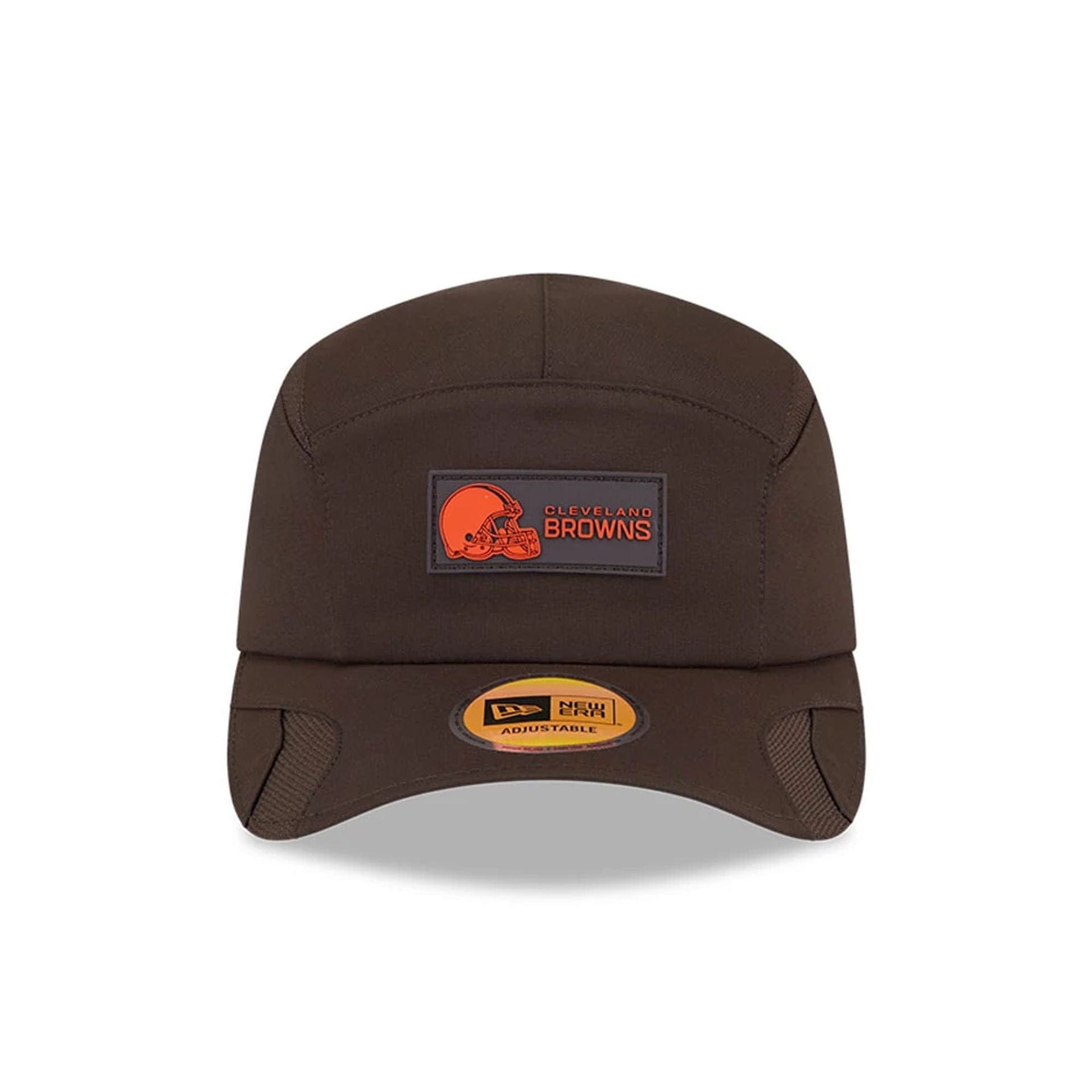 This is a Cleveland Browns NFL Sideline 2025 Dark Brown Runner Adjustable Cap 2