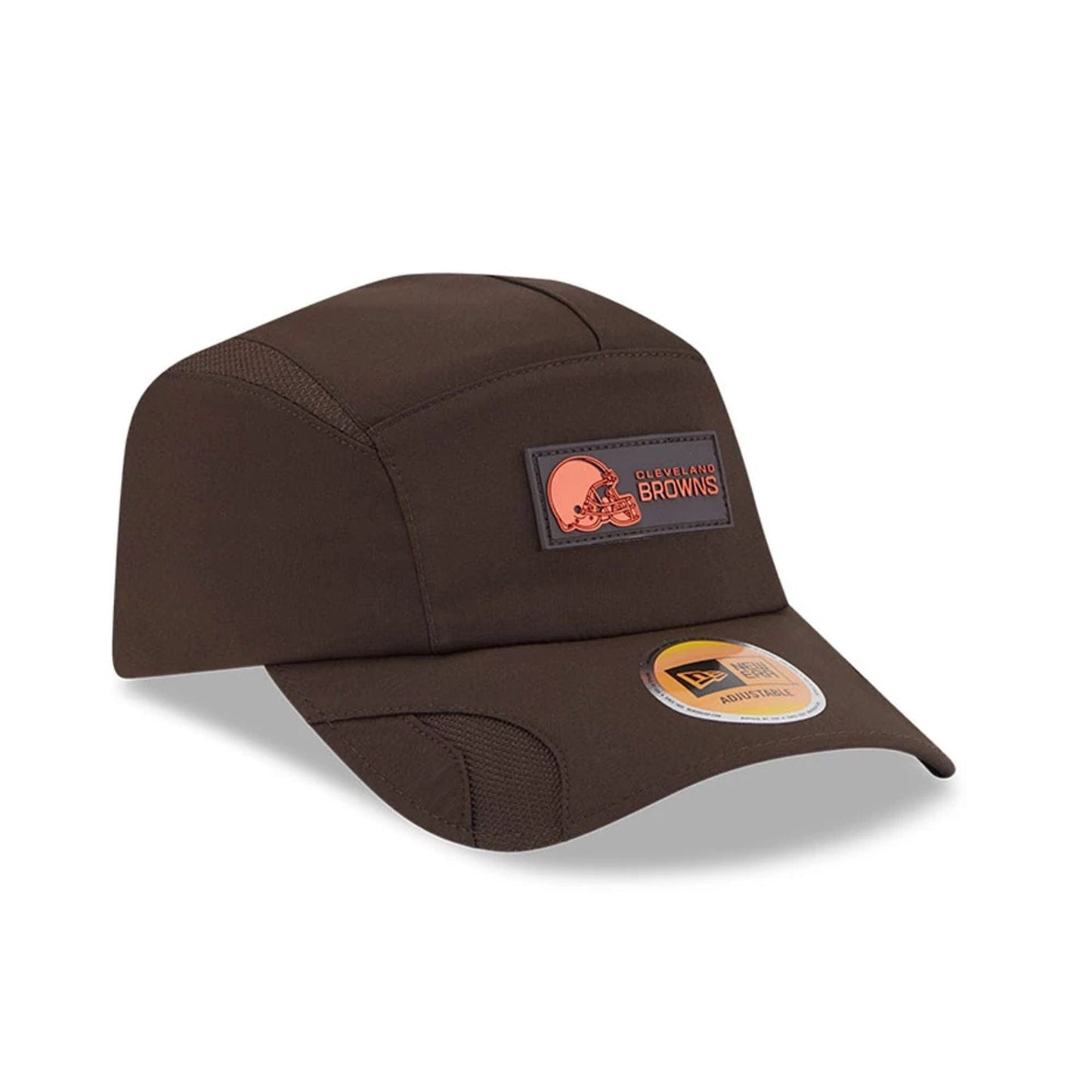 This is a Cleveland Browns NFL Sideline 2025 Dark Brown Runner Adjustable Cap 3
