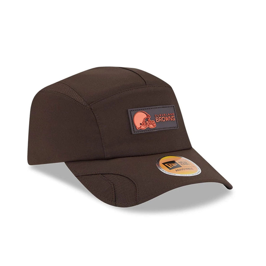 This is a Cleveland Browns NFL Sideline 2025 Dark Brown Runner Adjustable Cap 3