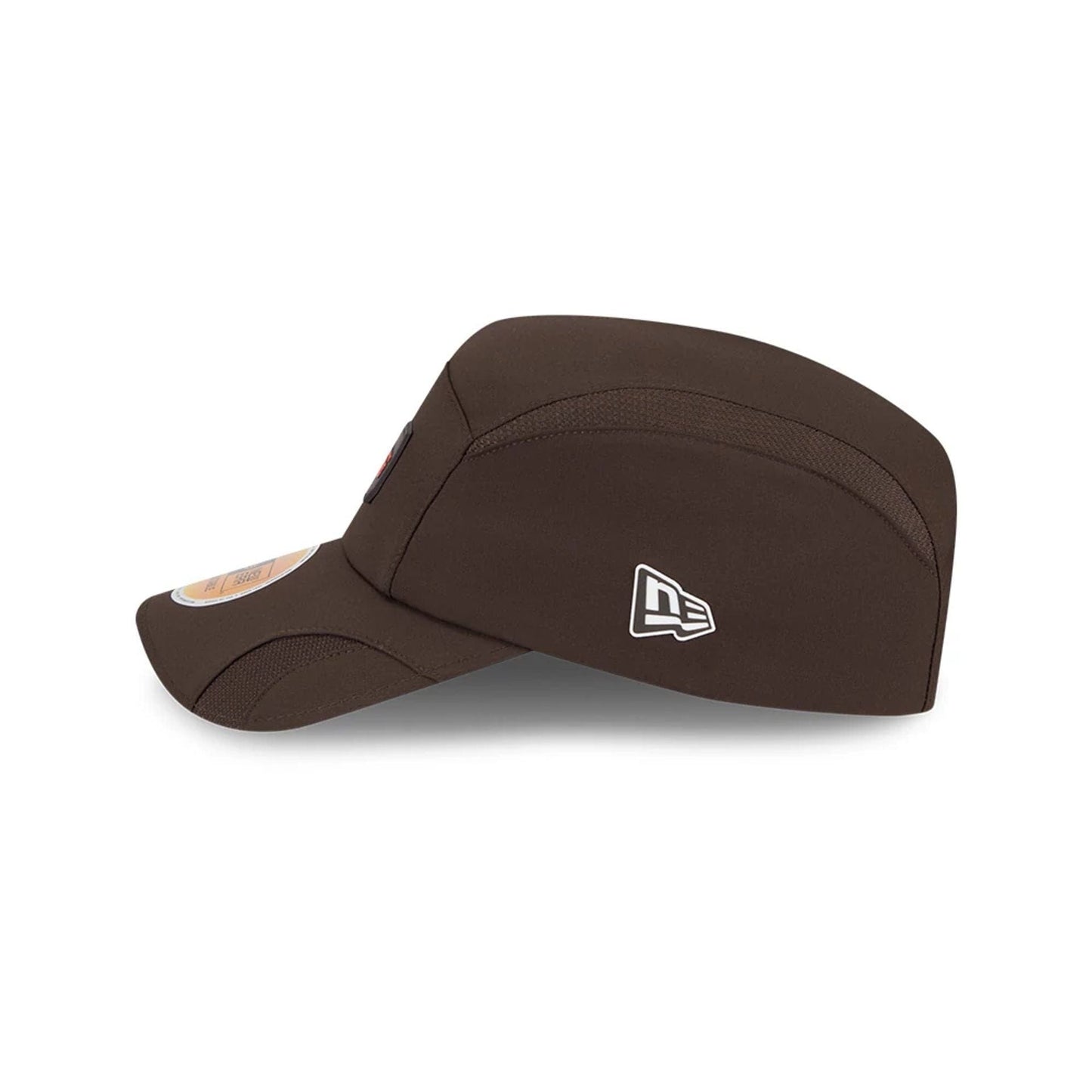 This is a Cleveland Browns NFL Sideline 2025 Dark Brown Runner Adjustable Cap 5