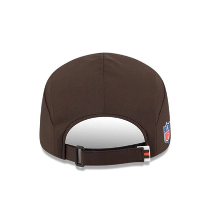 This is a Cleveland Browns NFL Sideline 2025 Dark Brown Runner Adjustable Cap 6