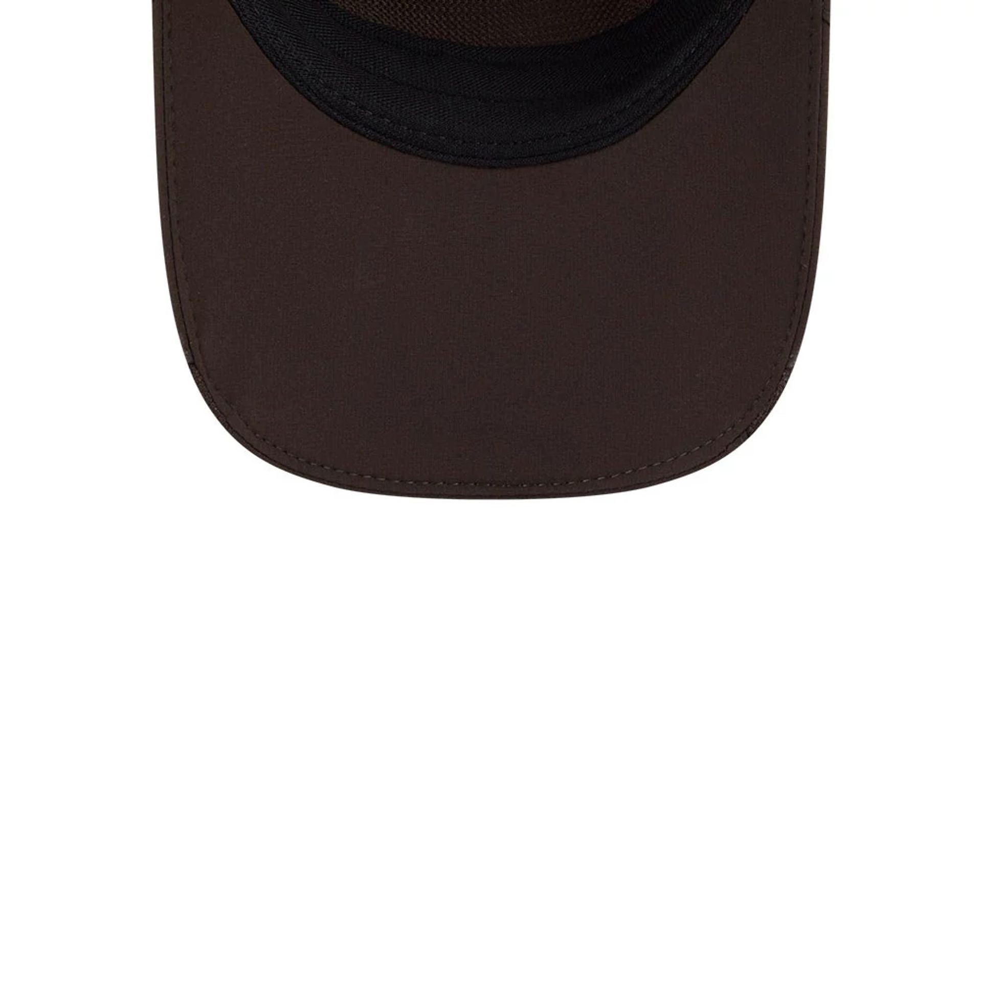 This is a Cleveland Browns NFL Sideline 2025 Dark Brown Runner Adjustable Cap 7