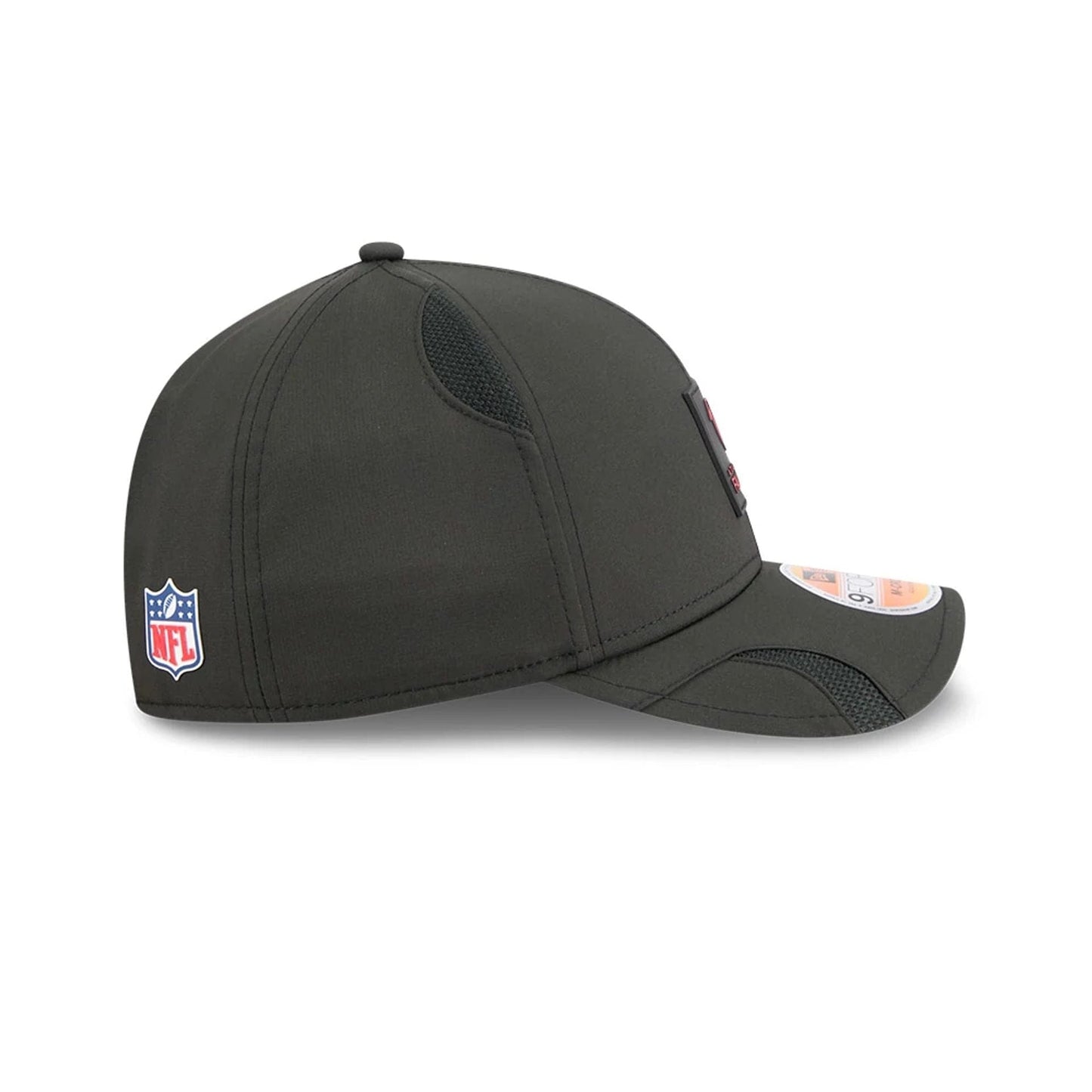 This is a Atlanta Falcons NFL Sideline 2025 Black 9FORTY M-Crown Adjustable Cap 5