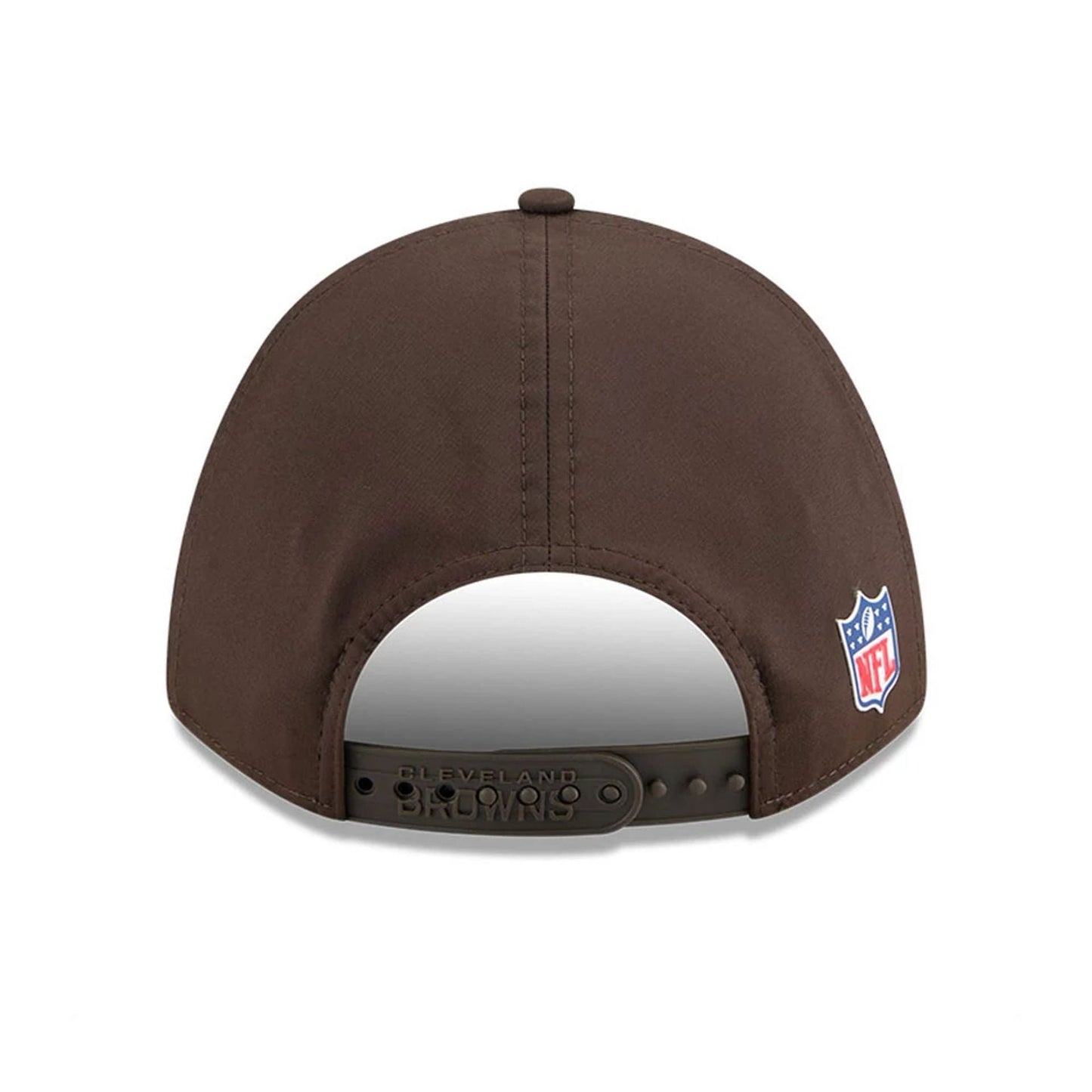 This is a Cleveland Browns NFL Sideline 2025 Dark Brown 9FORTY M-Crown Adjustable Cap 7
