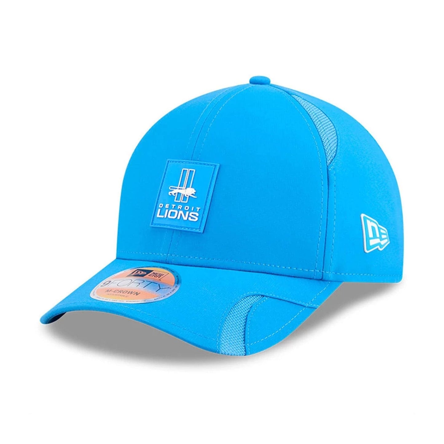 This is a Detroit Lions NFL Sideline 2025 Blue 9FORTY M-Crown Adjustable Cap 1