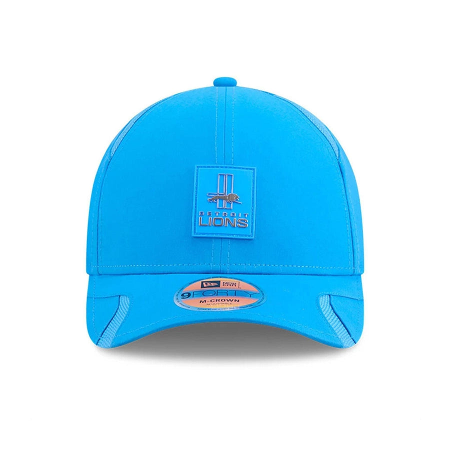 This is a Detroit Lions NFL Sideline 2025 Blue 9FORTY M-Crown Adjustable Cap 3