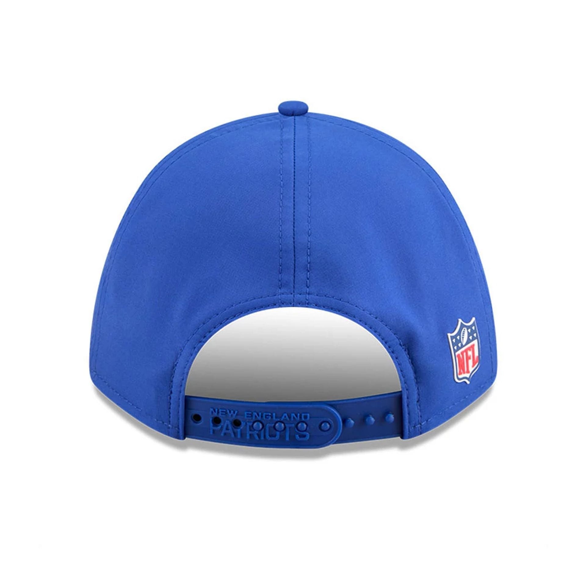This is a New England Patriots NFL Sideline 2025 Blue 9FORTY M-Crown Adjustable Cap 7