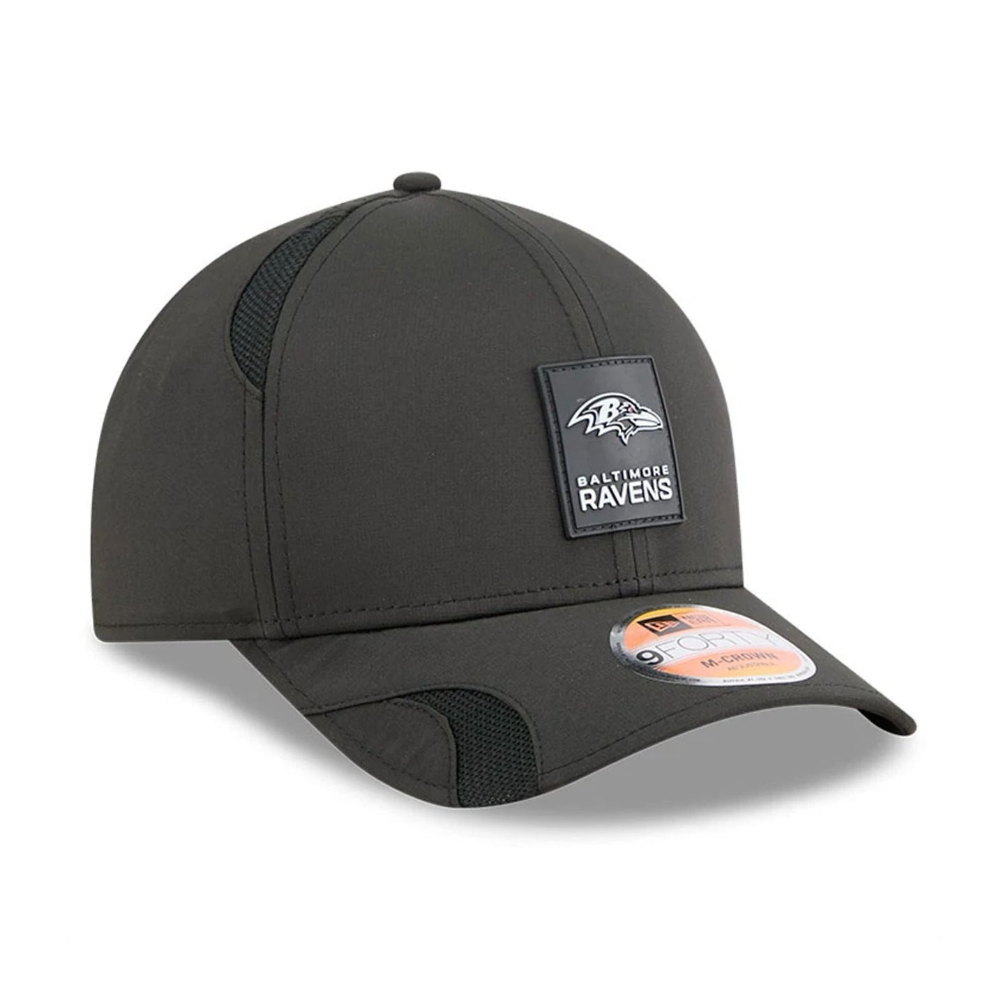 This is a Baltimore Ravens NFL Sideline 2025 Black 9FORTY M-Crown Adjustable Cap 4