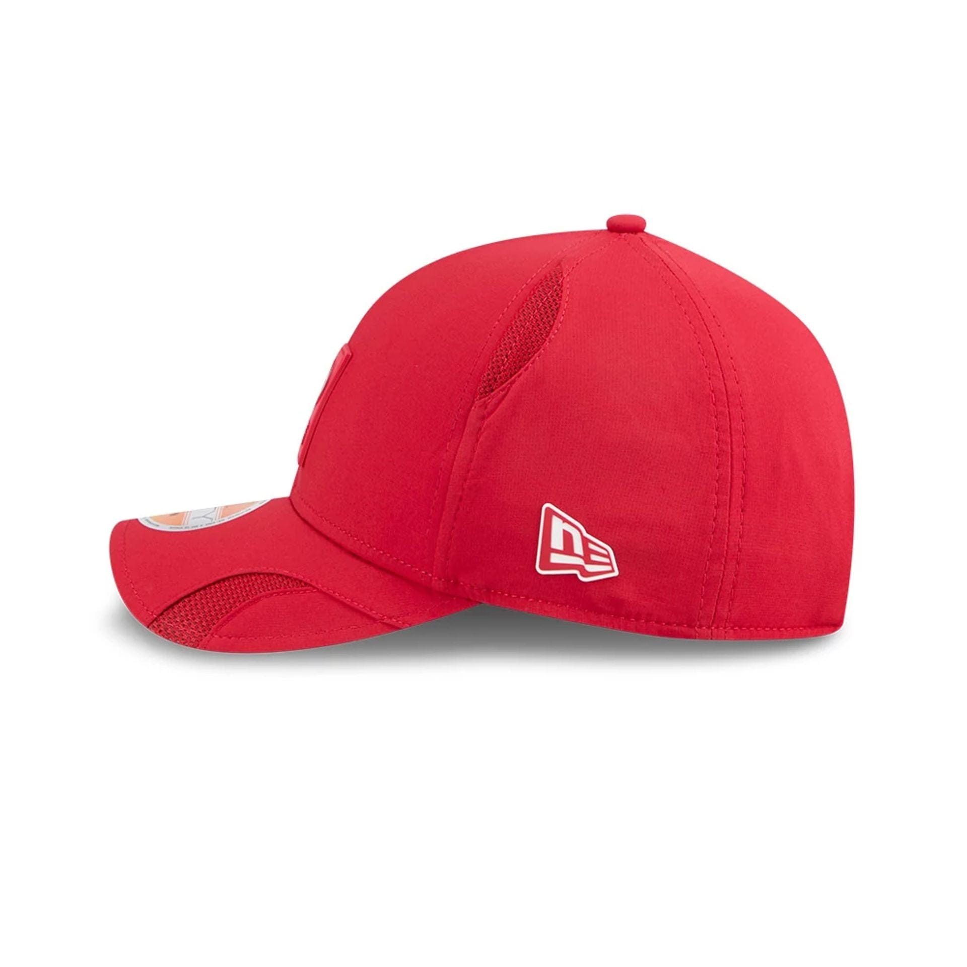 This is a San Francisco 49ers NFL Sideline 2025 Red 9FORTY M-Crown Adjustable Cap 5
