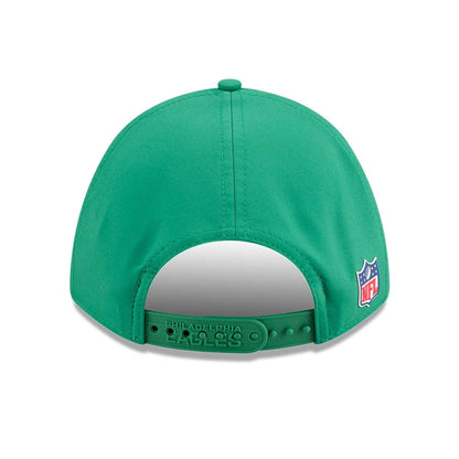 This is a Philadelphia Eagles NFL Sideline 2025 Green 9FORTY M-Crown Adjustable Cap 7