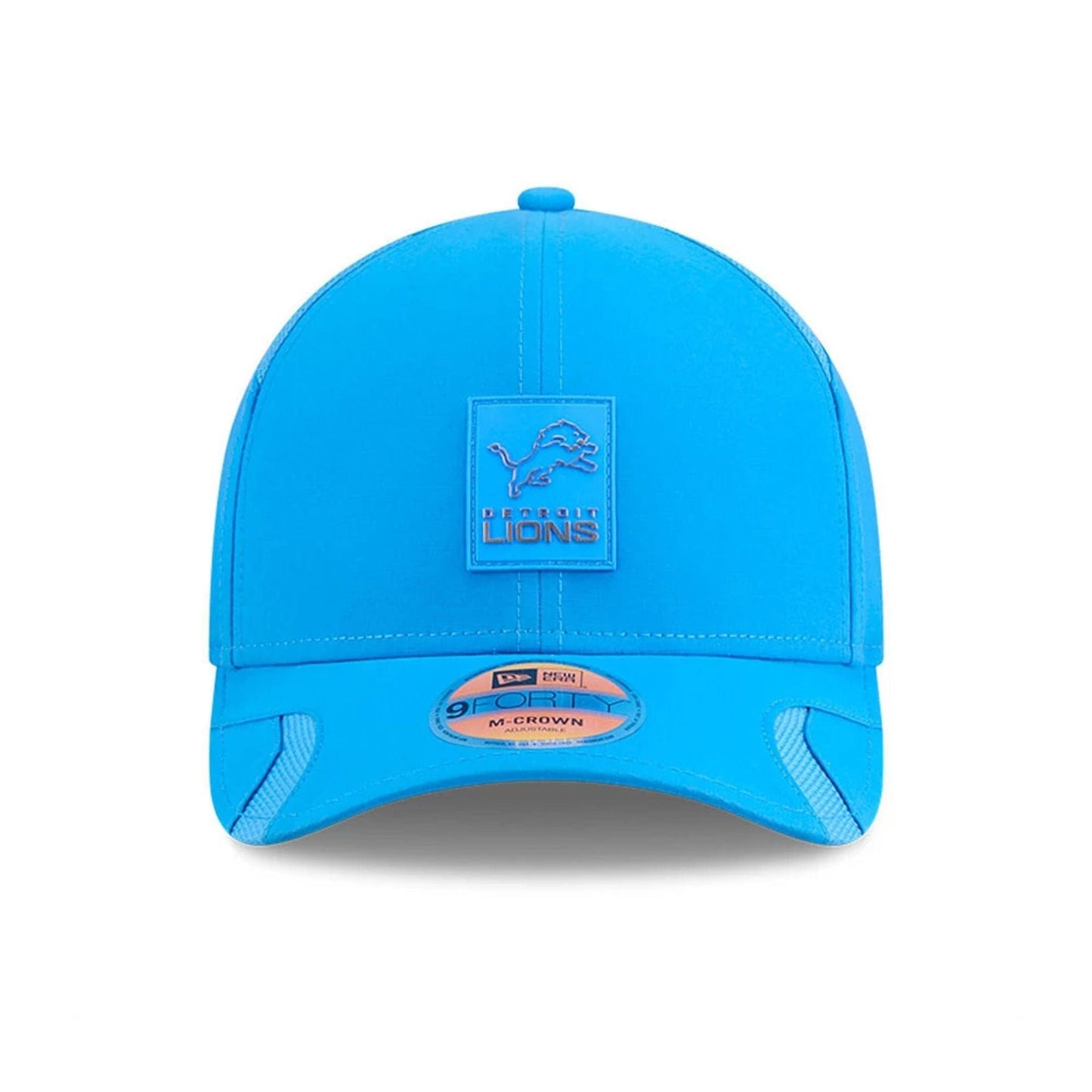 This is a Detroit Lions NFL Sideline 2025 Blue 9FORTY M-Crown Adjustable Cap 3