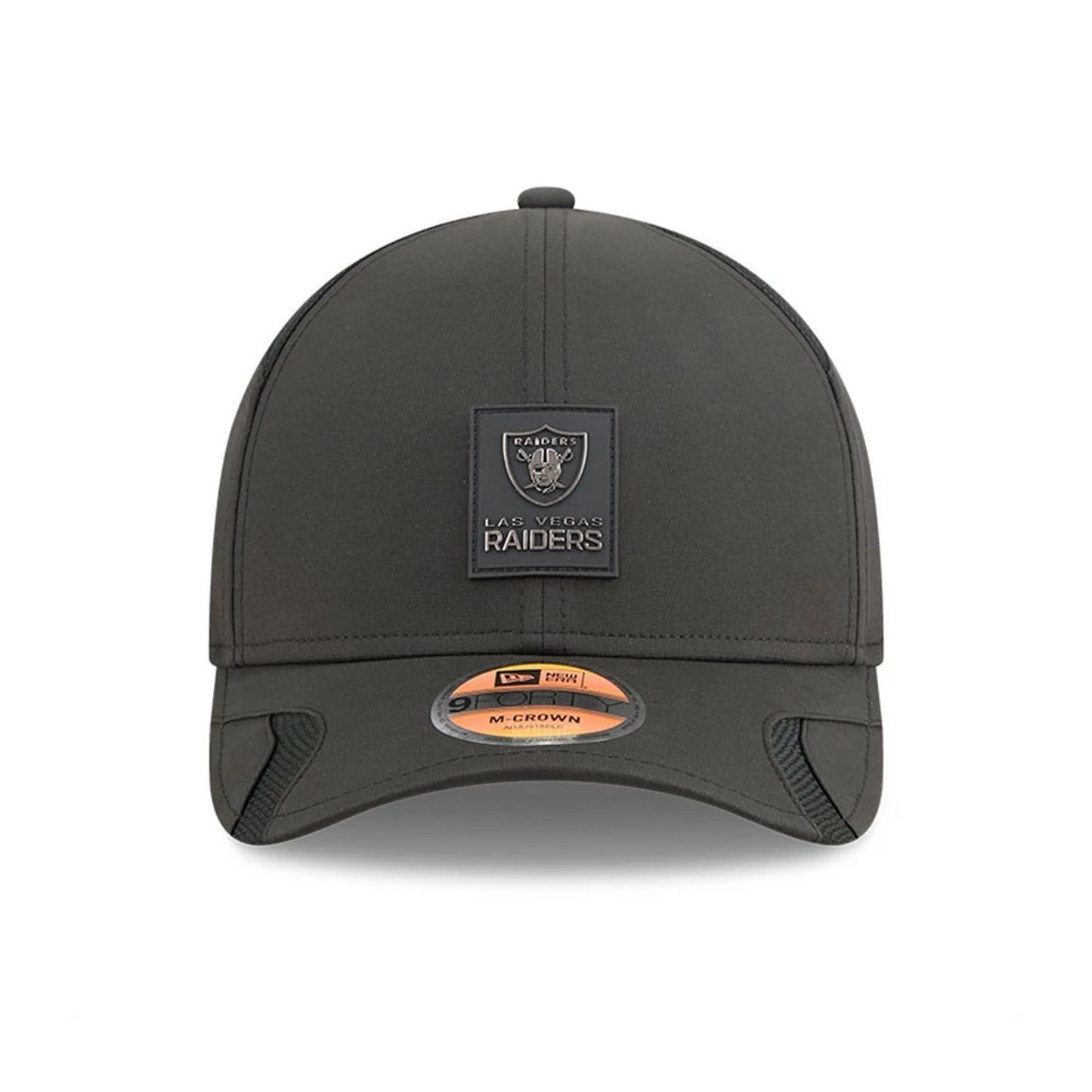 This is a Las Vegas Raiders NFL Sideline 2025 Black 9FORTY M-Crown Adjustable Cap 3