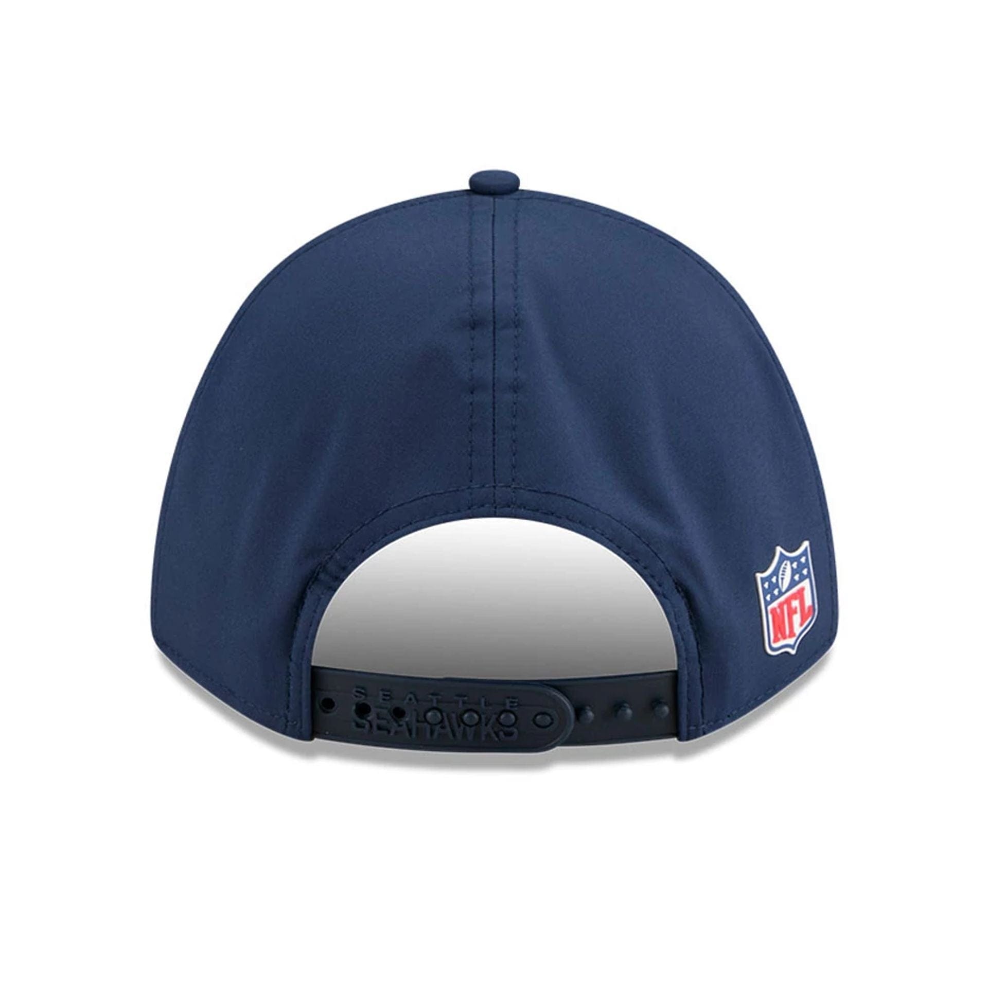 This is a Seattle Seahawks NFL Sideline 2025 Navy 9FORTY M-Crown Adjustable Cap 7