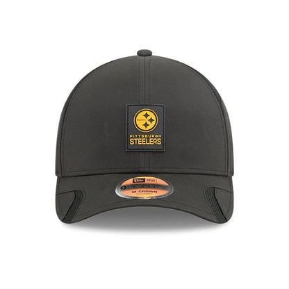 This is a Pittsburgh Steelers NFL Sideline 2025 Black 9FORTY M-Crown Adjustable Cap 3
