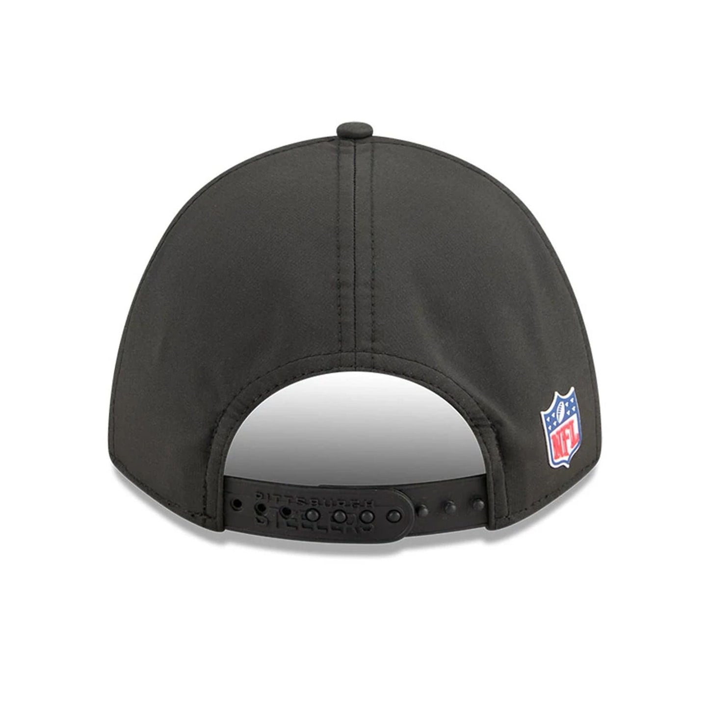This is a Pittsburgh Steelers NFL Sideline 2025 Black 9FORTY M-Crown Adjustable Cap 7