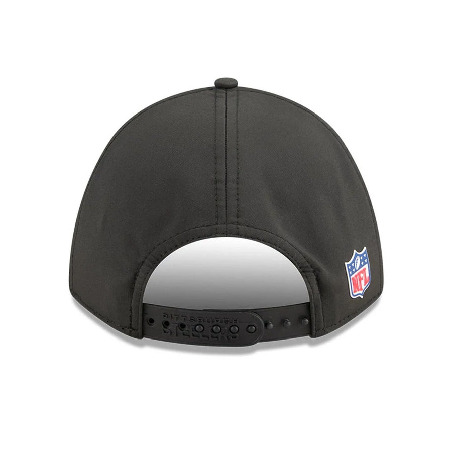 This is a Pittsburgh Steelers NFL Sideline 2025 Black 9FORTY M-Crown Adjustable Cap 7