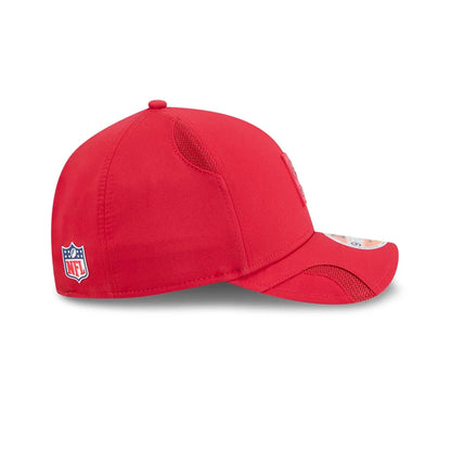 This is a San Francisco 49ers NFL Sideline 2025 Red 9FORTY M-Crown Adjustable Cap 6