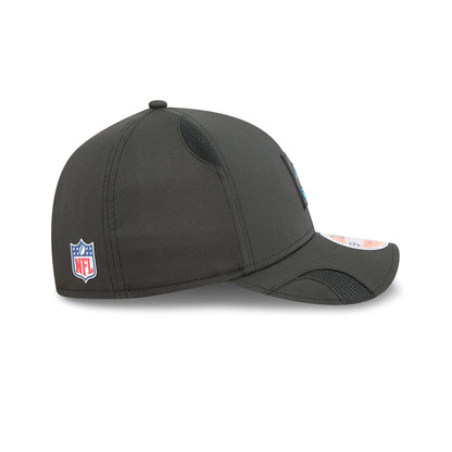 This is a Carolina Panthers NFL Sideline 2025 Black 9FORTY M-Crown Adjustable Cap 5