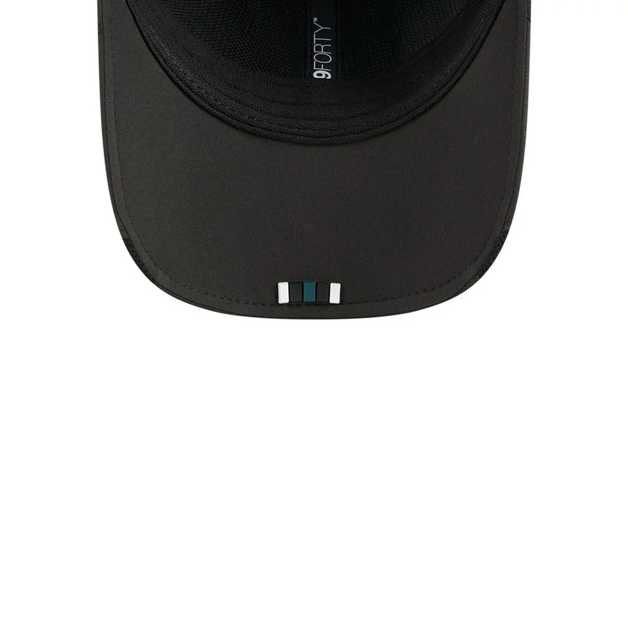 This is a Philadelphia Eagles NFL Sideline 2025 Black 9FORTY M-Crown Adjustable Cap 2