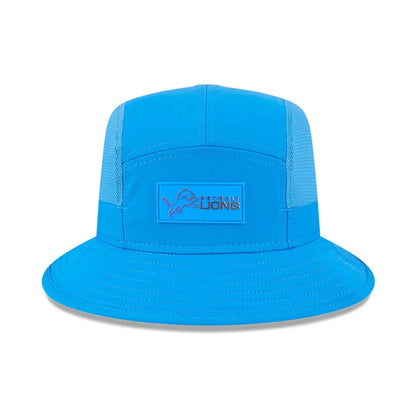 This is a Detroit Lions NFL Sideline 2025 Blue Stretch Bucket Hat 2