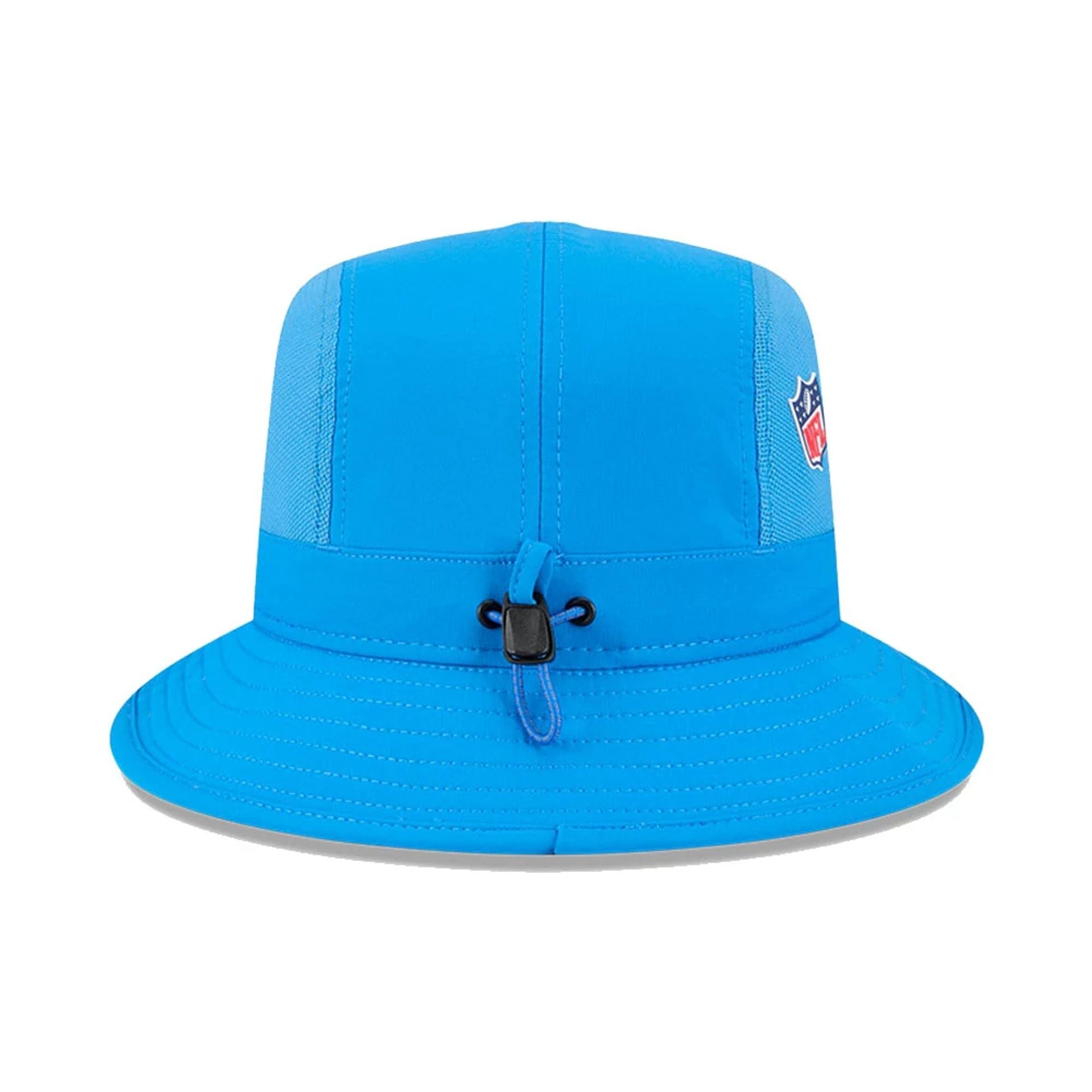 This is a Detroit Lions NFL Sideline 2025 Blue Stretch Bucket Hat 6