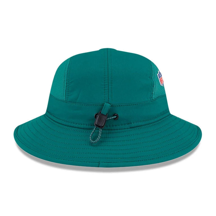 This is a New York Jets NFL Sideline 2025 Green Stretch Bucket Hat 6