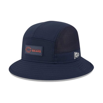 This is a Chicago Bears NFL Sideline 2025 Navy Stretch Bucket Hat 1