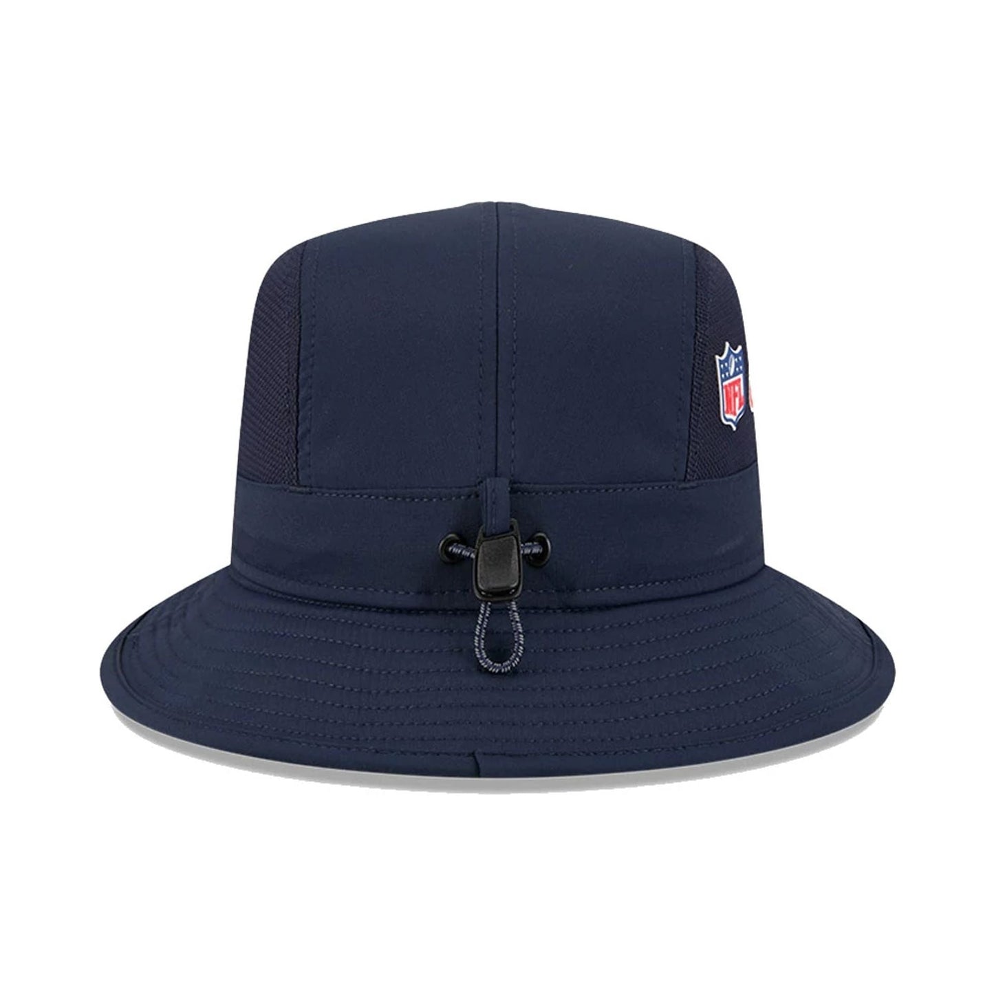 This is a Chicago Bears NFL Sideline 2025 Navy Stretch Bucket Hat 6