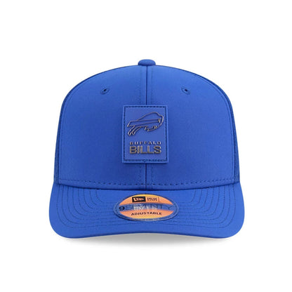 This is a Buffalo Bills NFL Sideline 2025 Blue 9SEVENTY Trucker Stretch Snap Adjustable Cap 2