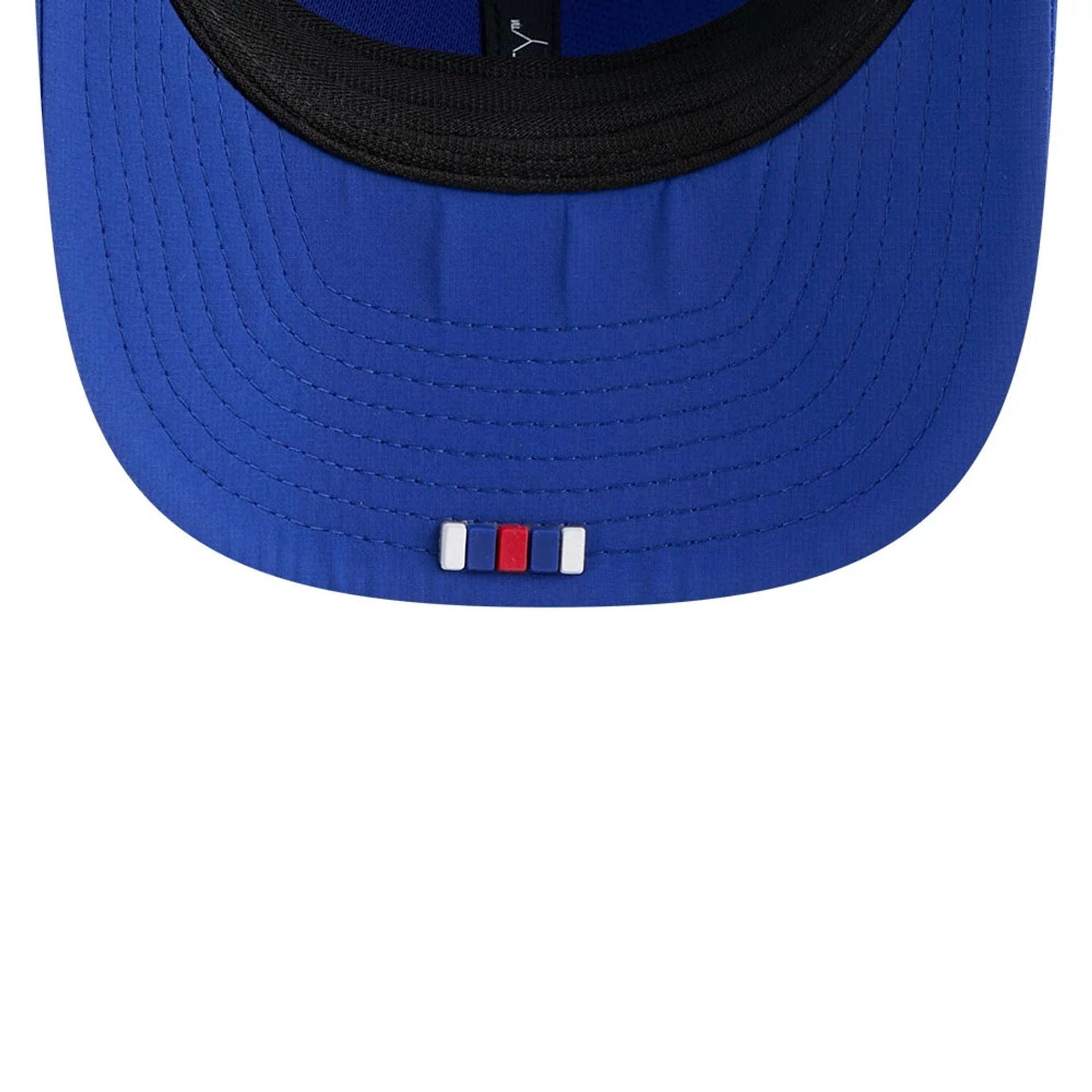 This is a Buffalo Bills NFL Sideline 2025 Blue 9SEVENTY Trucker Stretch Snap Adjustable Cap 6